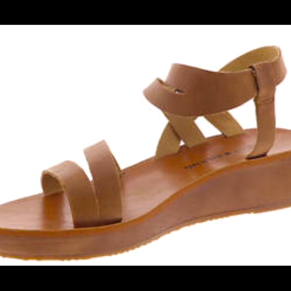 Lucky brand wedge sandals: Hecilia NWT used/worn